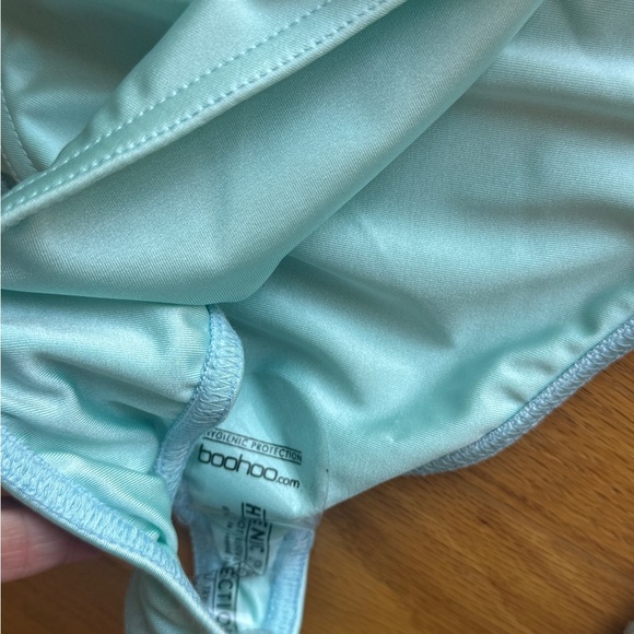 Boohoo Light Blue Halter Swimsuit - Picture 4 of 6
